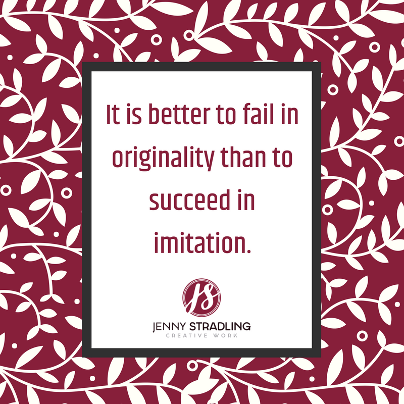 Jenny Stradling - Originality Quote